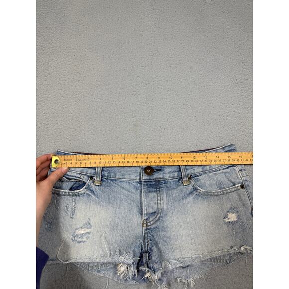 American Eagle Womens Size 4 Cut Off Denim Distressed Shorts - Picture 4 of 10
